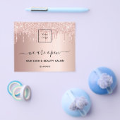 Logos Wiedereröffnung Schönheitssalon Rose Gold Gl Flyer (Einzeln)