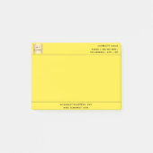 Logoschild aus Gelb Post-it Klebezettel (Vorderseite)