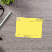 Logoschild aus Gelb Post-it Klebezettel