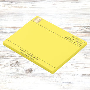 Logoschild aus Gelb Post-it Klebezettel