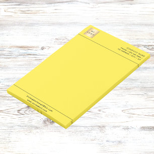 Logoschild aus Gelb Post-it Klebezettel