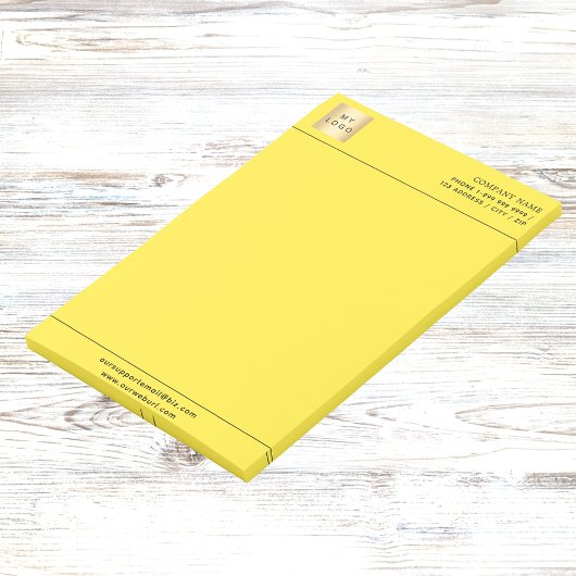 Logoschild aus Gelb Post-it Klebezettel