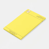 Logoschild aus Gelb Post-it Klebezettel (angewinkelt)