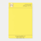 Logoschild aus Gelb Post-it Klebezettel (Vorderseite)