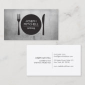 Logoschild für Koch, Catering, Restaurants Visitenkarte (Vorne/Hinten)