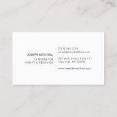 Logoschild für Koch, Catering, Restaurants Visitenkarte (Rückseite)