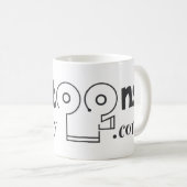 Logoschwarzes Kaffeetasse (VorderseiteRechts)