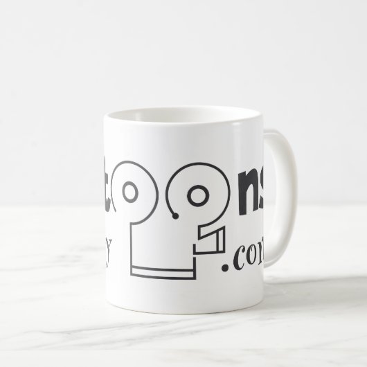 Logoschwarzes Kaffeetasse (VorderseiteRechts)