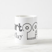 Logoschwarzes Kaffeetasse (Mittel)