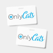 Logospalte, nur Katzen, niedlich, lustig Ausweis (Front & Back)