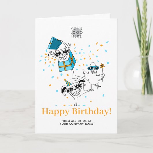 Logospass Funny Pet Animals Niedlich Business Gebu Karte (Vorderseite)