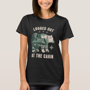 Logout in der Hütte Outdoor Adventure Nature L T-Shirt