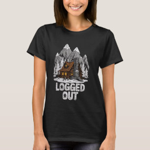 Logout in der Hütte Outdoor Adventure Nature L T-Shirt