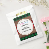 Logs Flannel Rustic Kariert Hearts Baby Dusche Geschenktütchen (Versiegelt)