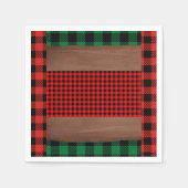 Logs Flannel Rustic Kariert Hearts Baby Dusche Serviette (Vorderseite)