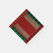 Logs Flannel Rustic Kariert Hearts Baby Dusche Serviette (Ecke)