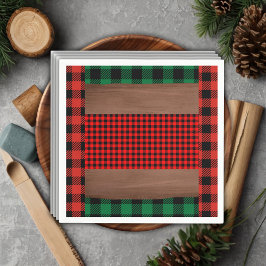 Logs Flannel Rustic Kariert Hearts Baby Dusche Serviette