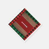 Logs Flannel Rustic Kariert Hearts Baby Dusche Serviette (Ecke)