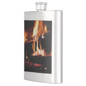 Logs in the Fireplace Warm Fire Photography Flachmann (Links)