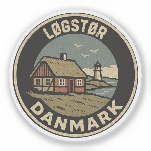 Løgstør, Dänemark Danmark Aufkleber (Vorderseite)