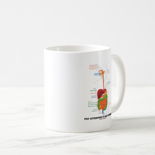 Lohn-Aufmerksamkeit zur Darm-Intuition Kaffeetasse (VorderseiteRechts)