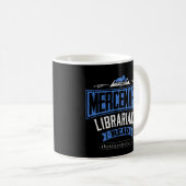 Lohnbibliothekar-Tasse (blau) Kaffeetasse (VorderseiteRechts)