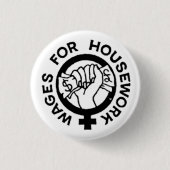 Löhne für Hausarbeit-Knopf Button (Vorderseite)