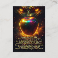 Löhne - James 1:13-15 und Römer 6:23 KJV Card Box