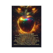 Löhne - James 1:13-15 und Römer 6:23 KJV Card Box