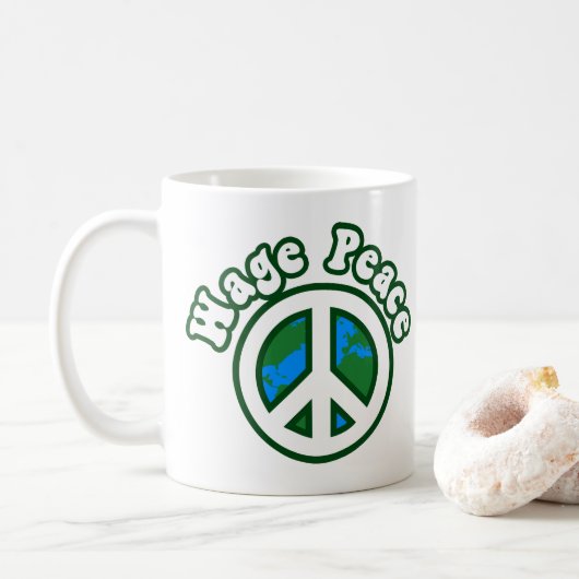Lohnfriedenschutz gegen den Krieg Kaffeetasse (Mit Donut)