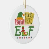 Lohnroll Elf Christmas Payroll Manager Keramik Ornament (Rechts)