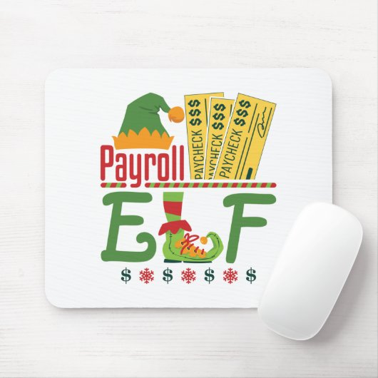 Lohnroll Elf Christmas Payroll Manager Mousepad (Mit Mouse)