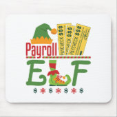 Lohnroll Elf Christmas Payroll Manager Mousepad (Vorne)