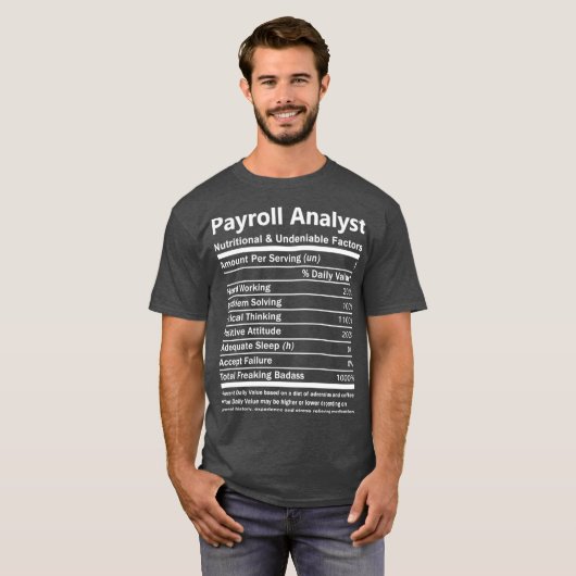 Lohnrollenanalyst Payroll Analyst    TNutritional T-Shirt (Vorne ganz)