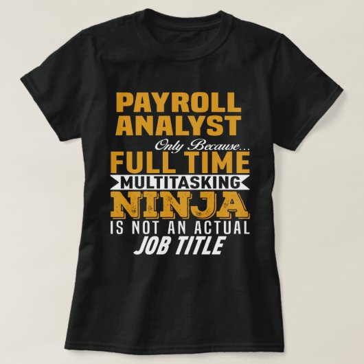 Lohnrollenanalytiker T-Shirt (Design vorne)