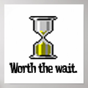 lohnt sich das Wartepc-Stundenglas-Symbol Poster