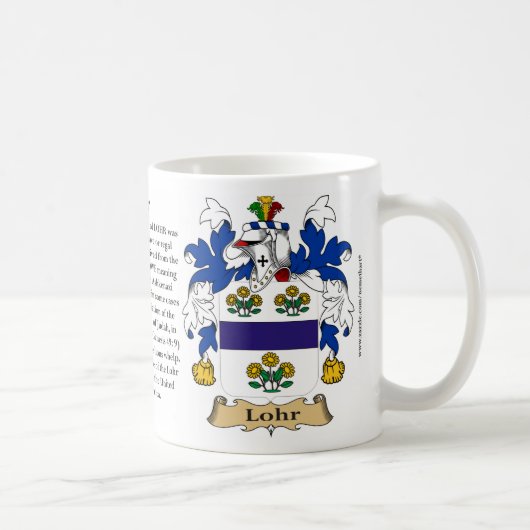 Lohr, der Ursprung, die Bedeutung und das Wappen Kaffeetasse (Rechts)