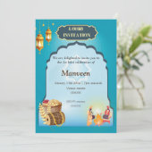 Lohri Invitation - Blau Einladung (Stehend Vorderseite)