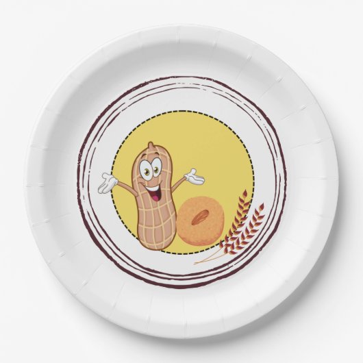 Lohri Peanut Gajak Papierplatte Pappteller (Vorderseite)