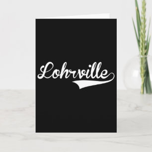 Lohrville verkaufen Vintage Retro-Schrift Karte