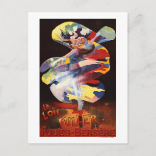 Loie Fuller im Folies-Bergere Theater Postkarte