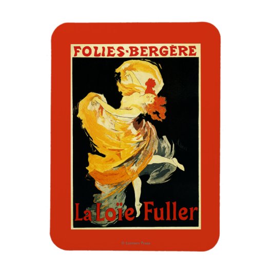 Loie Fuller im Theater Folies-Bergere Magnet (Vertikal)