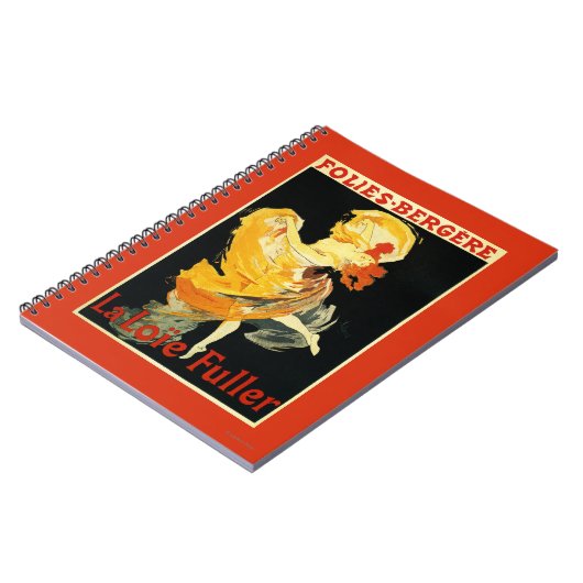 Loie Fuller im Theater Folies-Bergere Notizblock (Linke Seite)