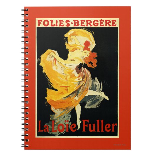 Loie Fuller im Theater Folies-Bergere Notizblock (Vorderseite)