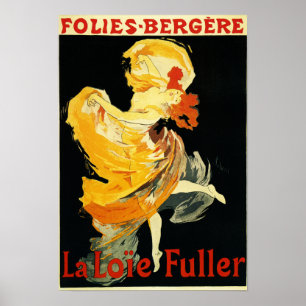 Loie Fuller im Theater Folies-Bergere Poster
