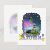 LoihiAloha Einladungs-Mitteilungen Einladung (Vorne/Hinten)