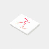 Loipe, Langlaufloipe Post-it Klebezettel (angewinkelt)