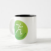 Loipe, Langlaufloipe Zweifarbige Tasse (Vorderseite Links)