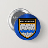 Loire-Atlantique-Flagge Button (Vorne & Hinten)