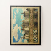 Loire France Vintage Travel - Chateau Chambord Puzzle (Vertikal)